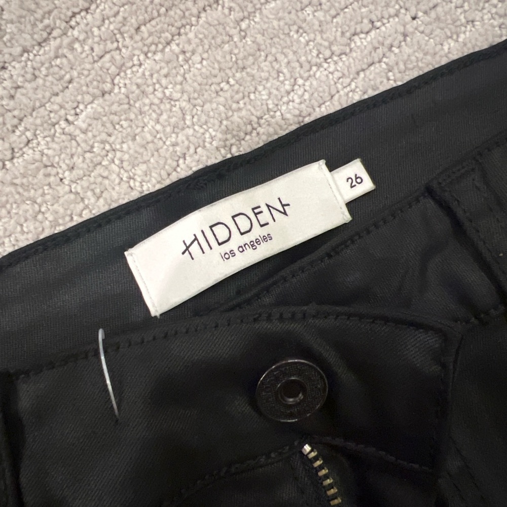 Hidden Faux Leather Cropped “Jean”